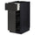 METOD / MAXIMERA base cab w wire basket/drawer/door, black/Upplöv matt anthracite, 40.0x80.0x60.0 cm