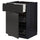 METOD / MAXIMERA - Base cab w wire basket/drawer/door, black/Upplöv matt anthracite , 60x60 cm