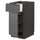 METOD / MAXIMERA - METOD / MAXIMERA Base cab w wire basket/drawer/door, black/Voxtorp dark grey, 40x60 cm