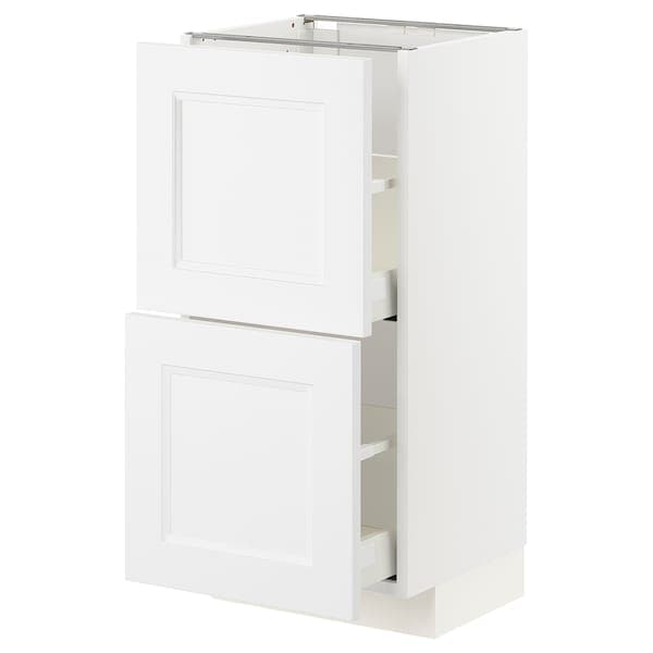 Ikea METOD / MAXIMERA - Base cabinet with 2 drawers, white/Axstad matt white, 40x37 cm