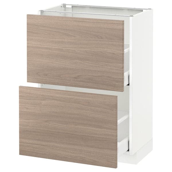 METOD / MAXIMERA - Base cabinet with 2 drawers , 60x37 cm