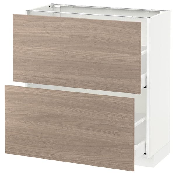 METOD / MAXIMERA - Base cabinet with 2 drawers , 80x37 cm