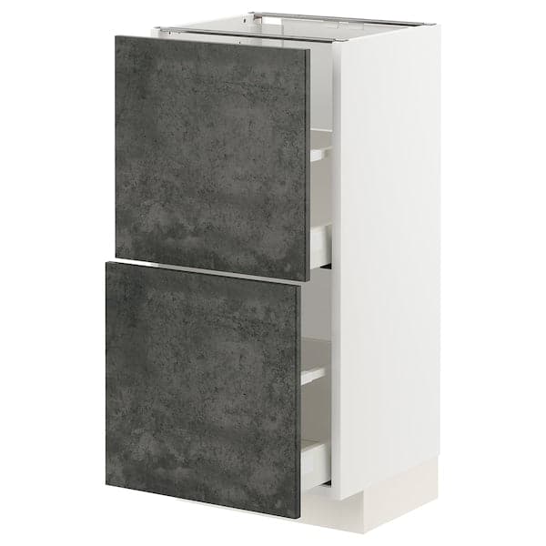 Ikea METOD / MAXIMERA - Mobile base con 2 cassetti , 40x37 cm