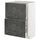 METOD / MAXIMERA base cabinet with 2 drawers, white/Kalhyttan dark grey concrete effect, 60.0x80.0x37.0 cm