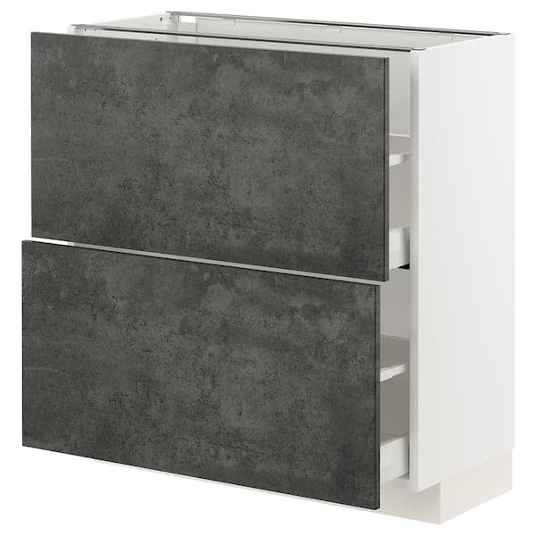Ikea METOD / MAXIMERA - Mobile base con 2 cassetti , 80x37 cm