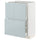 METOD / MAXIMERA base cabinet with 2 drawers, white/Kallarp light grey-blue, 60.0x80.0x37.0 cm