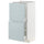 METOD / MAXIMERA base cabinet with 2 drawers, white/Kallarp light grey-blue, 40.0x80.0x37.0 cm