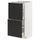 METOD / MAXIMERA base cabinet with 2 drawers, white/Nickebo matt anthracite, 40x37 cm