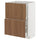 METOD / MAXIMERA - METOD / MAXIMERA Base cabinet with 2 drawers, white/Tistorp brown walnut effect, 60x37 cm