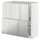 METOD / MAXIMERA - METOD / MAXIMERA Base cabinet with 2 drawers, white/Vårsta stainless steel, 80x37 cm