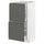 METOD / MAXIMERA base cabinet with 2 drawers, white/Voxtorp dark grey, 40x37 cm