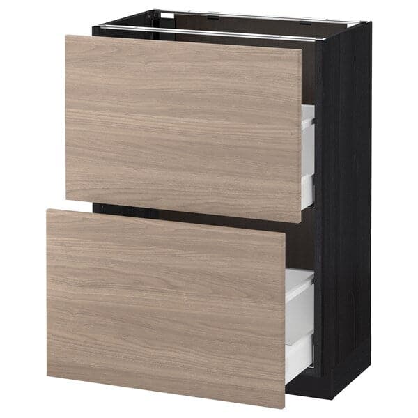 METOD / MAXIMERA - Base cabinet with 2 drawers , 60x37 cm