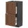 METOD / MAXIMERA base cabinet with 2 drawers, black Enköping/brown walnut effect, 40x37 cm