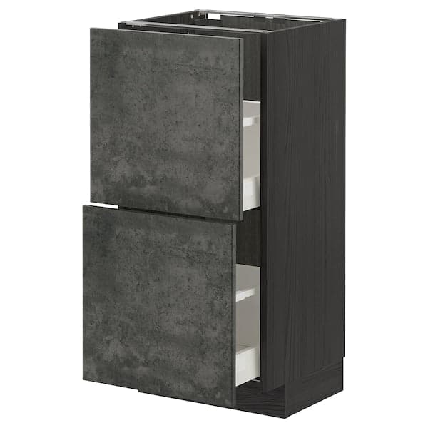 METOD / MAXIMERA - Base cabinet with 2 drawers , 40x37 cm
