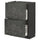 METOD / MAXIMERA base cabinet with 2 drawers, black/Kalhyttan dark grey concrete effect, 60x37 cm