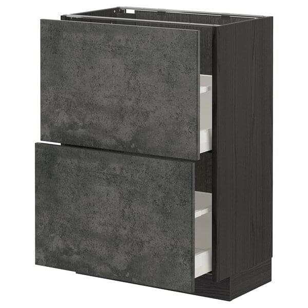 METOD / MAXIMERA - Base cabinet with 2 drawers , 60x37 cm