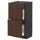 METOD / MAXIMERA base cabinet with 2 drawers, black/Sinarp brown, 40x37 cm
