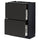 METOD / MAXIMERA base cabinet with 2 drawers, black/Upplöv matt anthracite, 60x37 cm