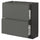 METOD / MAXIMERA base cabinet with 2 drawers, black/Voxtorp dark grey