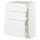 METOD / MAXIMERA base cabinet with 3 drawers, white/Axstad matt white, 60x37 cm