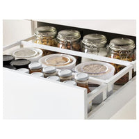 METOD / MAXIMERA - Base cabinet with 3 drawers, white/Bodarp grey-green, 40x37 cm - best price from Maltashopper.com 69316747