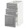 METOD / MAXIMERA base cabinet with 3 drawers, white/Bodbyn grey, 40x60 cm