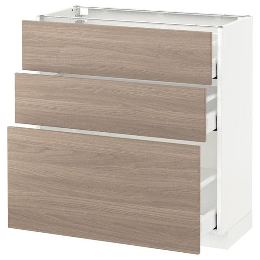 Ikea METOD / MAXIMERA - Mobile base con 3 cassetti , 80x37 cm