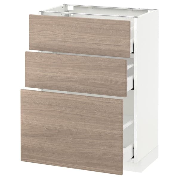 Ikea METOD / MAXIMERA - Mobile base con 3 cassetti , 60x37 cm