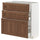 METOD / MAXIMERA base cabinet with 3 drawers, white Enköping/brown walnut effect, 80x37 cm