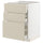 METOD / MAXIMERA base cabinet with 3 drawers, white/Havstorp beige, 60x60 cm