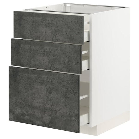 METOD / MAXIMERA - Mobile base con 3 cassetti , 60x60 cm - best price from Maltashopper.com 69415304