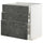 METOD / MAXIMERA base cabinet with 3 drawers, white/Kalhyttan dark grey concrete effect, 80x60 cm