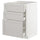 METOD / MAXIMERA base cabinet with 3 drawers, white/Lerhyttan light grey, 60x60 cm