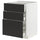 METOD / MAXIMERA base cabinet with 3 drawers, white/Nickebo matt anthracite, 60x60 cm