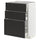 METOD / MAXIMERA base cabinet with 3 drawers, white/Nickebo matt anthracite, 60x37 cm