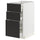 METOD / MAXIMERA - METOD / MAXIMERA Base cabinet with 3 drawers, white/Nickebo matt anthracite, 40x60 cm