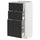 METOD / MAXIMERA base cabinet with 3 drawers, white/Nickebo matt anthracite, 40x37 cm