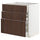 METOD / MAXIMERA base cabinet with 3 drawers, white/Sinarp brown, 80x60 cm
