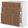 METOD / MAXIMERA base cabinet with 3 drawers, white/Tistorp brown walnut effect, 80x37 cm