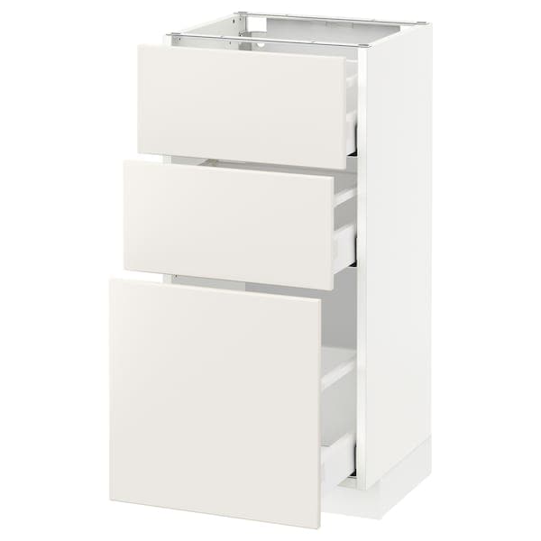 Ikea METOD / MAXIMERA - Base cabinet with 3 drawers, white/Veddinge white, 40x37 cm