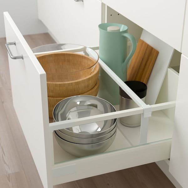METOD / MAXIMERA - Base cabinet with 3 drawers, white/Veddinge white, 60x60 cm - best price from Maltashopper.com 29110475