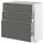 METOD / MAXIMERA base cabinet with 3 drawers, white/Voxtorp dark grey, 80x37 cm