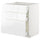 METOD / MAXIMERA base cabinet with 3 drawers, white/Voxtorp high-gloss/white, 80x60 cm