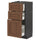 METOD / MAXIMERA base cabinet with 3 drawers, black Enköping/brown walnut effect, 40x37 cm