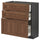 METOD / MAXIMERA base cabinet with 3 drawers, black Enköping/brown walnut effect, 80.0x80.0x37.0 cm