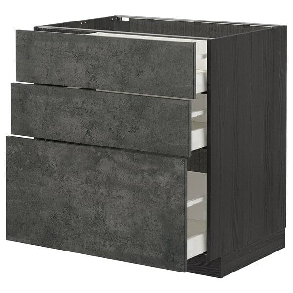 Ikea METOD / MAXIMERA - Mobile base con 3 cassetti , 80x60 cm