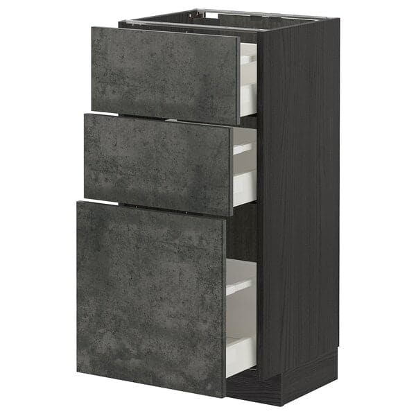 Ikea METOD / MAXIMERA - Mobile base con 3 cassetti , 40x37 cm