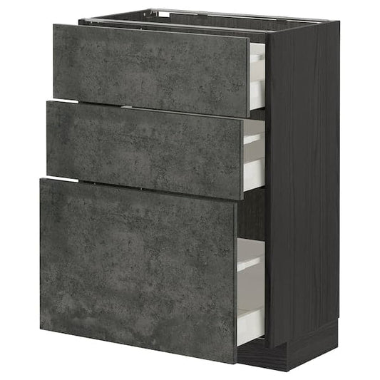 Ikea METOD / MAXIMERA - Mobile base con 3 cassetti ,