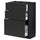 METOD / MAXIMERA base cabinet with 3 drawers, black/Nickebo matt anthracite, 60x37 cm