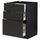 METOD / MAXIMERA base cabinet with 3 drawers, black/Nickebo matt anthracite, 60x60 cm